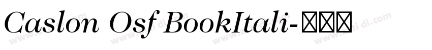 Caslon Osf BookItali字体转换